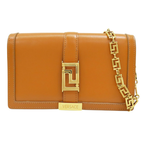 棕色 牛皮 Greca Goddess 肩背包【VERSACE 凡賽斯】 1007220