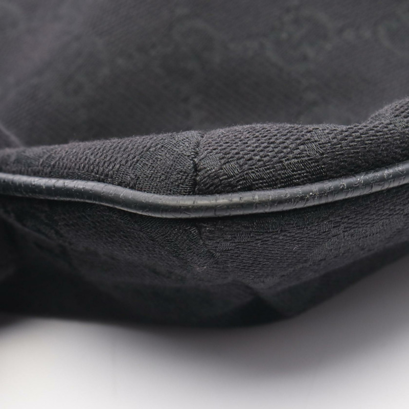 GUCCI Shelly系列 GG帆布單肩斜背包 189749 帆布皮革 BK 二手-4