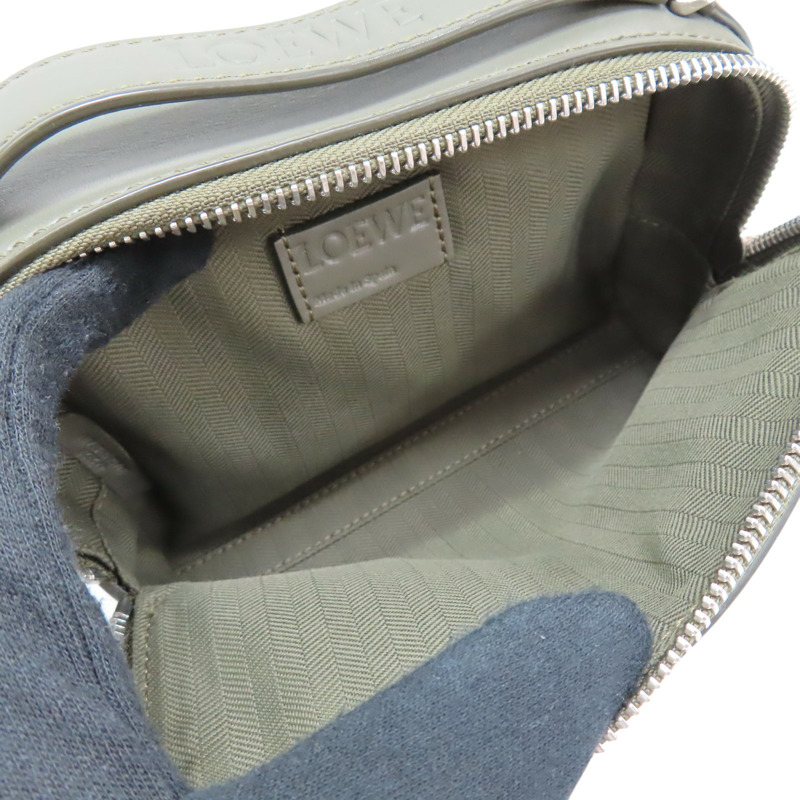 綠色 牛皮 Camera 肩背包【LOEWE 羅威】 C565R41X05-4