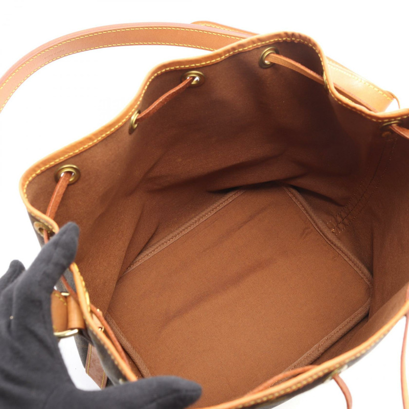 路易威登 Petit Noe 單肩包 M42226 Monogram 帆布皮革棕色二手-2