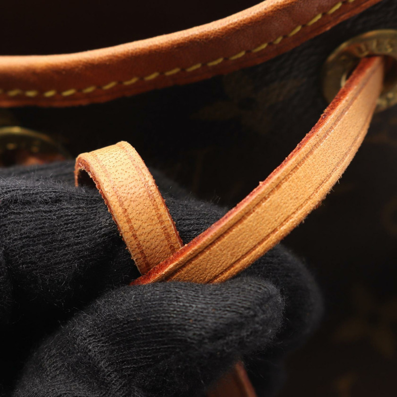 路易威登 Petit Noe 單肩包 M42226 Monogram 帆布皮革棕色二手-9