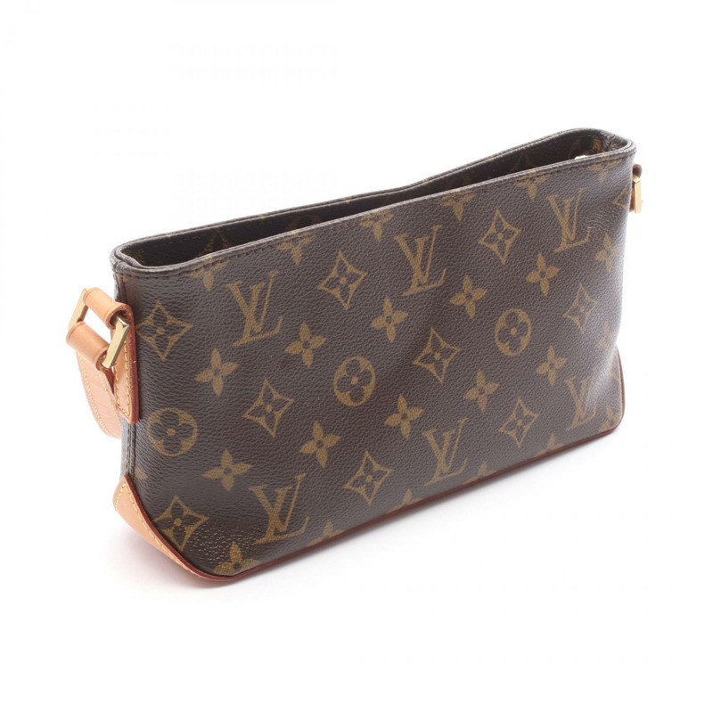 路易威登 Trotter 單肩斜背包 M51240 Monogram 皮革 棕色 二手-1