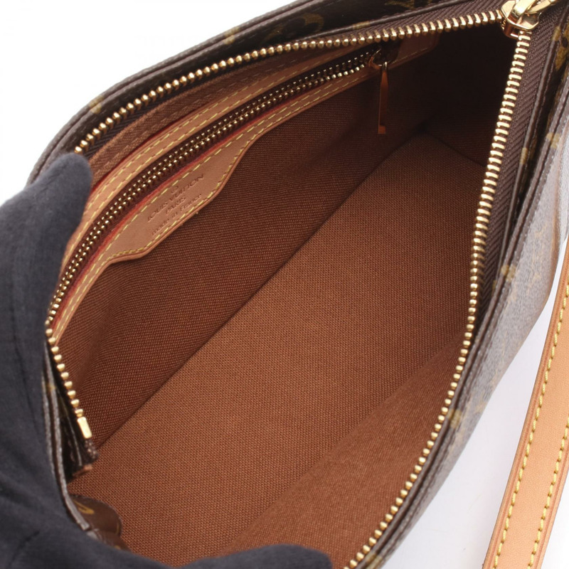 路易威登 Trotter 單肩斜背包 M51240 Monogram 皮革 棕色 二手-2