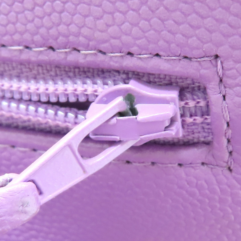 紫色 荔枝紋牛皮 COCO 23 鍊帶 肩背包 金扣【CHANEL 香奈兒】 A01113-17