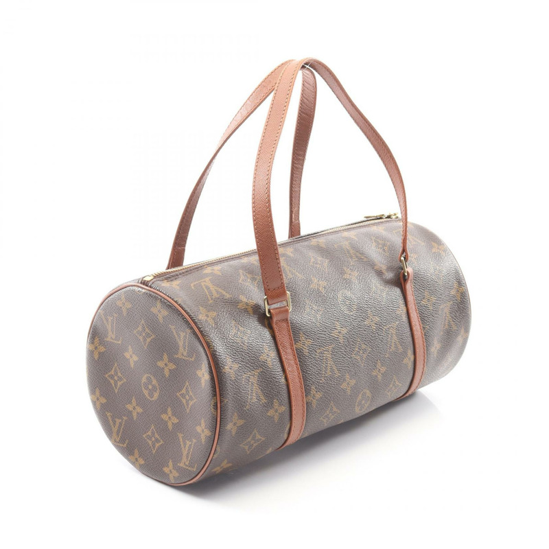 路易威登 Papillon 30 Old 手提包 M51365 Monogram 帆布皮革棕色二手-1