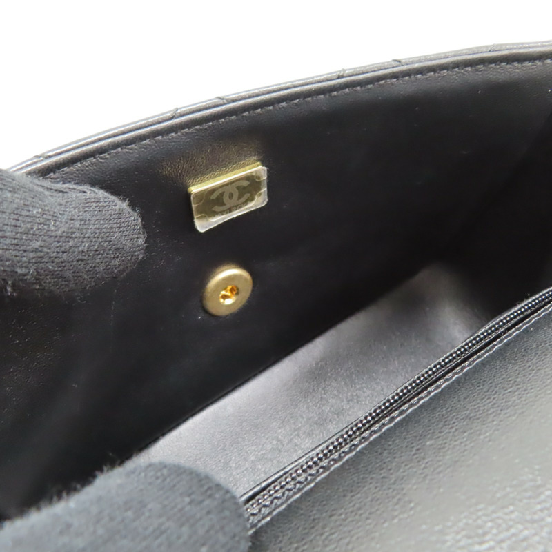 黑色 羊皮 珍珠鍊帶 兩用包【CHANEL 香奈兒】 AS4384-5