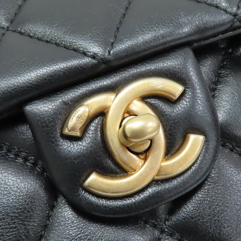 黑色 羊皮 珍珠鍊帶 兩用包【CHANEL 香奈兒】 AS4384-6