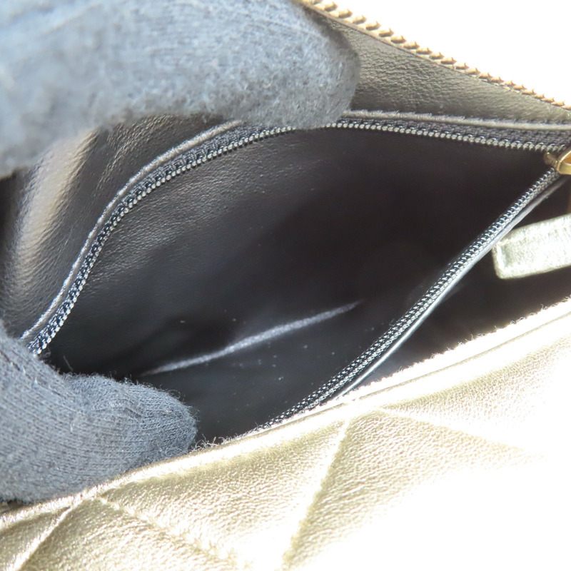 金色羊皮 Hobo 飯盒 鍊帶 兩用包 AS3242【CHANEL 香奈兒】 AS3242-5