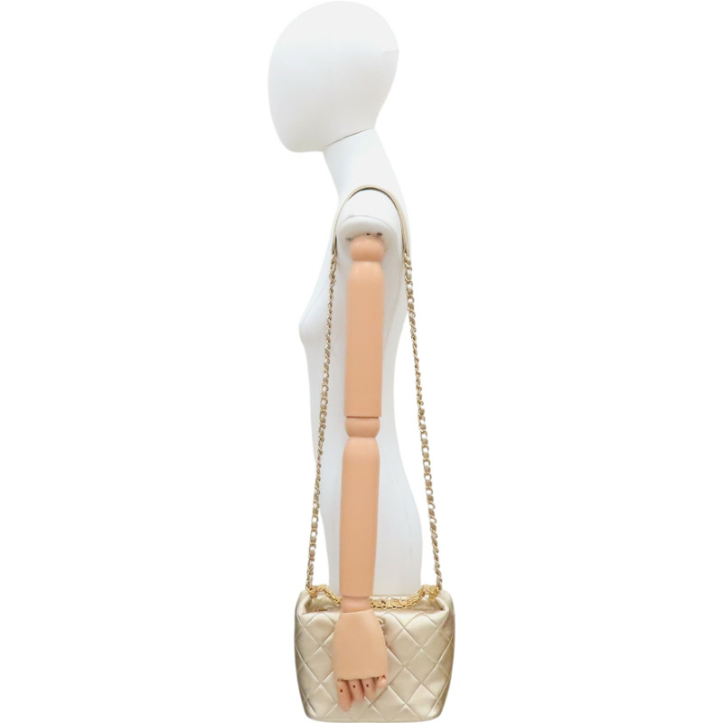 金色羊皮 Hobo 飯盒 鍊帶 兩用包 AS3242【CHANEL 香奈兒】 AS3242-9