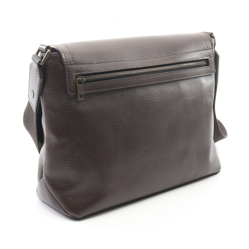 路易威登 Ohama 單肩斜背包 M92994 猶他州皮革 咖啡棕色 二手-1