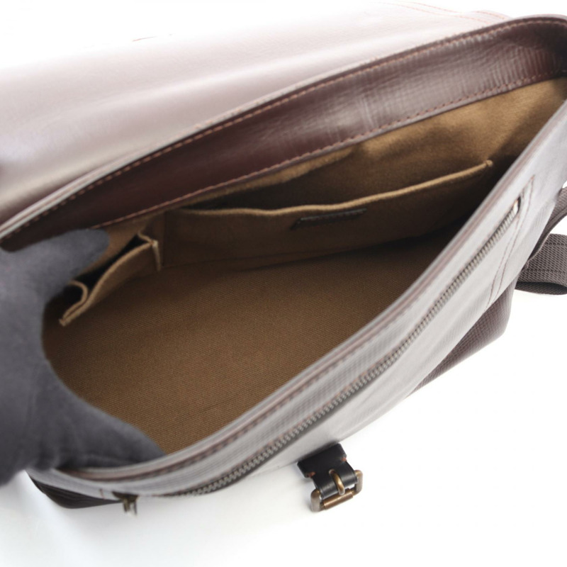 路易威登 Ohama 單肩斜背包 M92994 猶他州皮革 咖啡棕色 二手-2