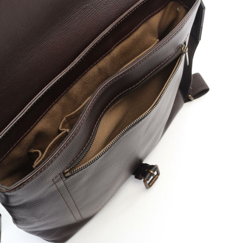 路易威登 Ohama 單肩斜背包 M92994 猶他州皮革 咖啡棕色 二手-9