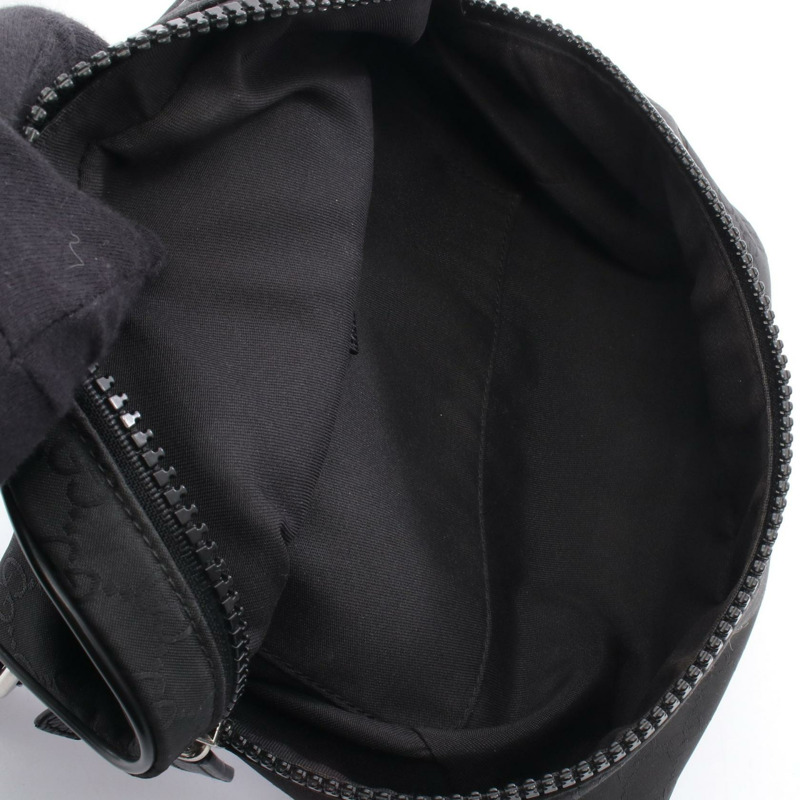 GUCCI GG圖案腰包/斜背包 449182 尼龍皮革 黑色 二手 男女通用-2