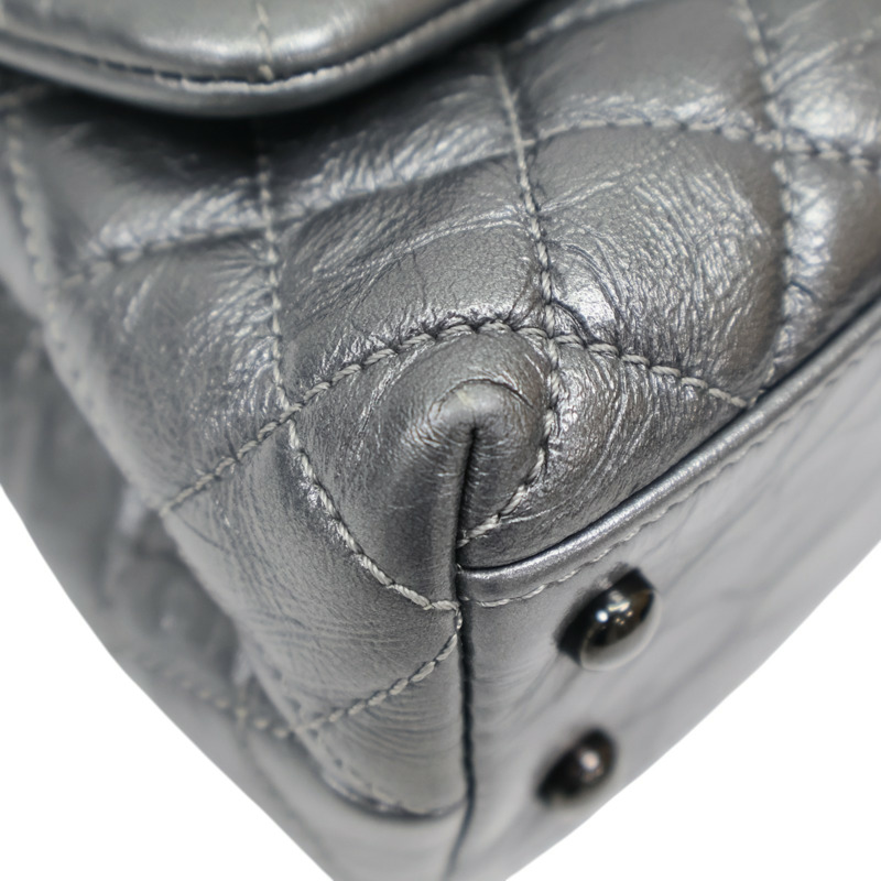銀色 菱格紋 牛皮 Coco Handle XS 两用包 無卡【CHANEL 香奈兒】 A92990-13