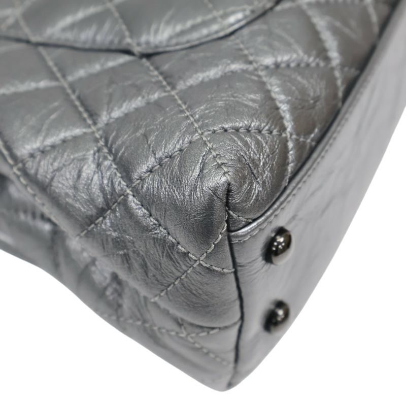 銀色 菱格紋 牛皮 Coco Handle XS 两用包 無卡【CHANEL 香奈兒】 A92990-15