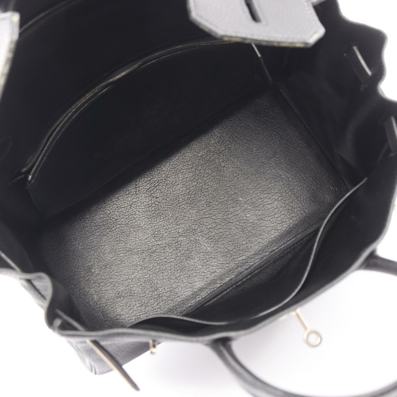 愛馬仕 Haut a Courroies 32 手提包，Togo 皮革，黑色，SHW，二手，女士 D-2