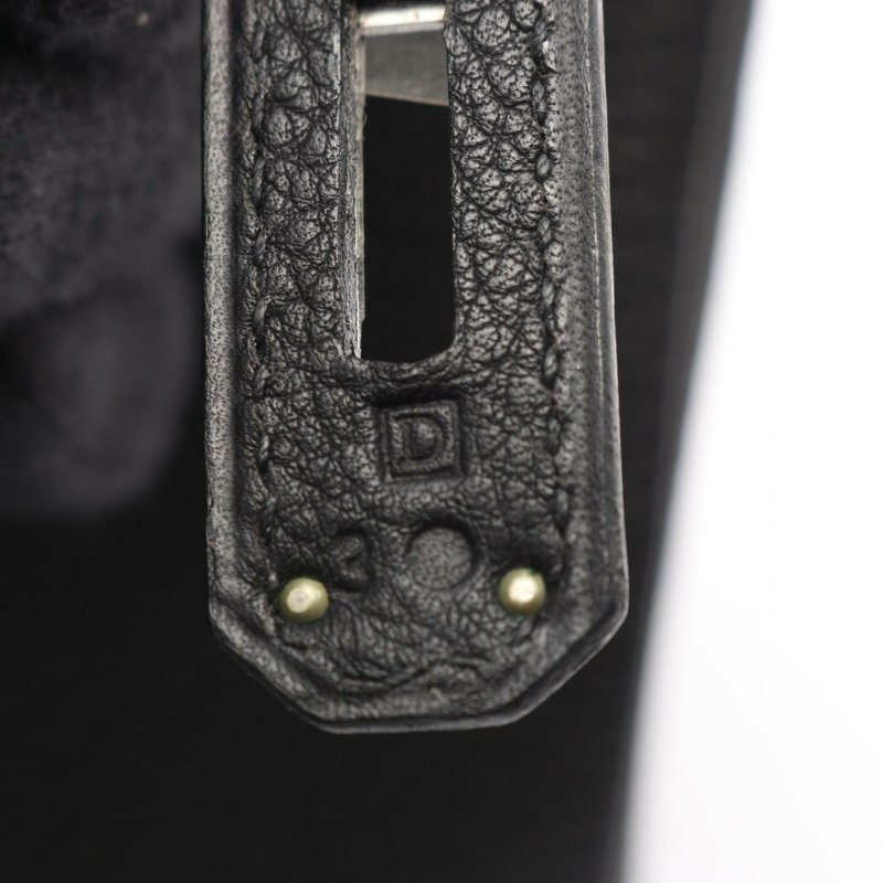 愛馬仕 Haut a Courroies 32 手提包，Togo 皮革，黑色，SHW，二手，女士 D-4