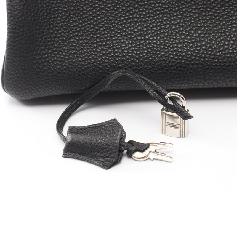 愛馬仕 Haut a Courroies 32 手提包，Togo 皮革，黑色，SHW，二手，女士 D-5