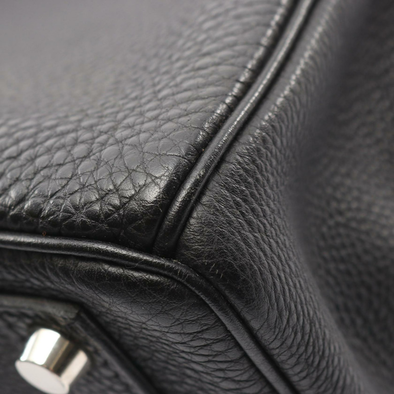 愛馬仕 Haut a Courroies 32 手提包，Togo 皮革，黑色，SHW，二手，女士 D-6