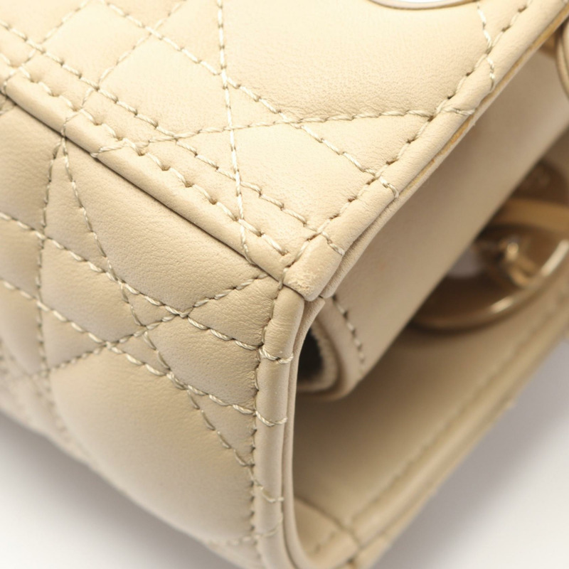 Christian Dior LADY DIOR MY ABCDIOR Lady Cannage 單肩手提包 皮革 二手-6