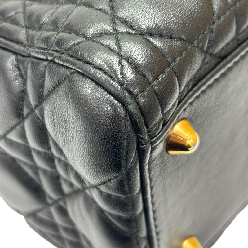 黑色 籐格紋 羊皮 Lady Dior Large 兩用包【Dior 迪奧】 M0566ONGE-10