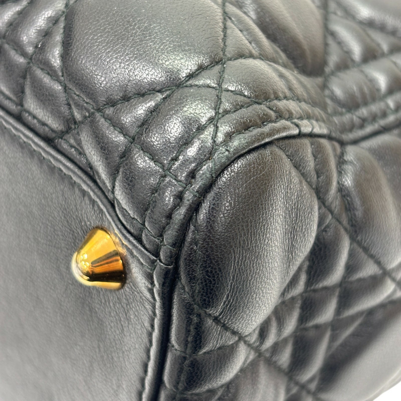 黑色 籐格紋 羊皮 Lady Dior Large 兩用包【Dior 迪奧】 M0566ONGE-11