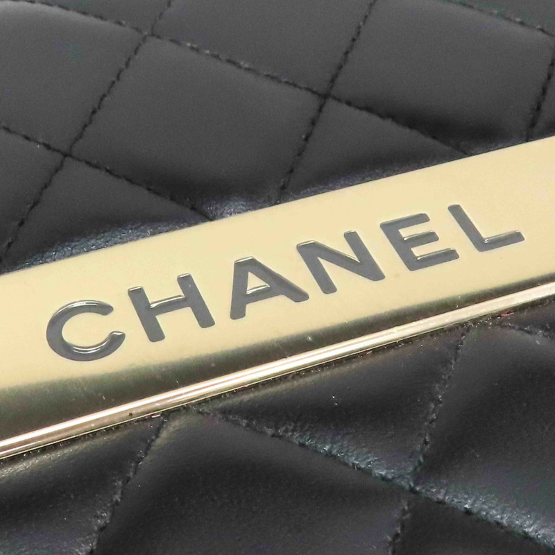 黑色 菱格紋 羊皮 Vanity Pouch 化妝包 手提包【CHANEL 香奈兒】-15