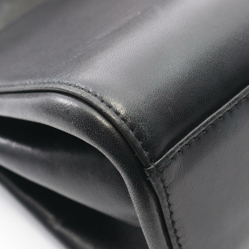 香奈兒 2.55 巧克力棒鏈條單肩包,羊皮材質,黑色,二手,金色五金-8