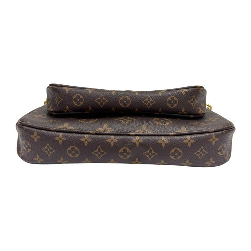 棕色 原花帆布 Multi Pochette Accessoires 肩背包【LOUIS VUITTON LV 路易威登】 M44813-3