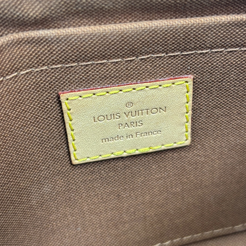 棕色 原花帆布 Multi Pochette Accessoires 肩背包【LOUIS VUITTON LV 路易威登】 M44813-4