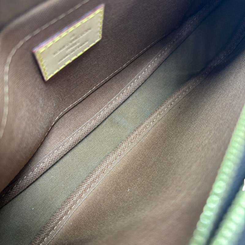 棕色 原花帆布 Multi Pochette Accessoires 肩背包【LOUIS VUITTON LV 路易威登】 M44813-6