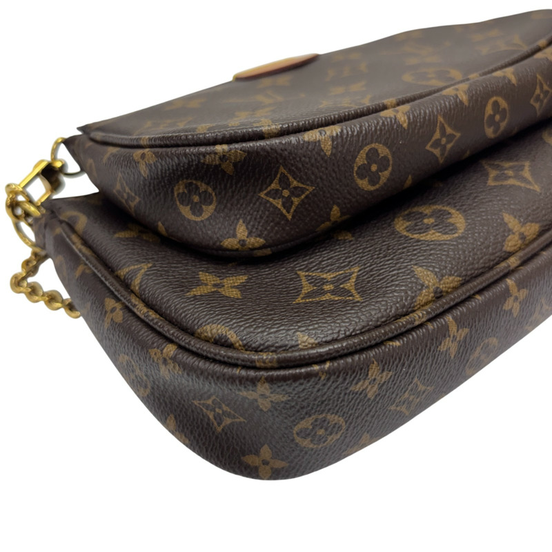 棕色 原花帆布 Multi Pochette Accessoires 肩背包【LOUIS VUITTON LV 路易威登】 M44813-10