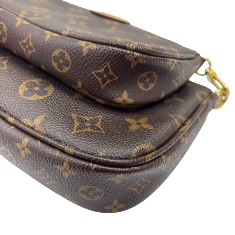 棕色 原花帆布 Multi Pochette Accessoires 肩背包【LOUIS VUITTON LV 路易威登】 M44813-11