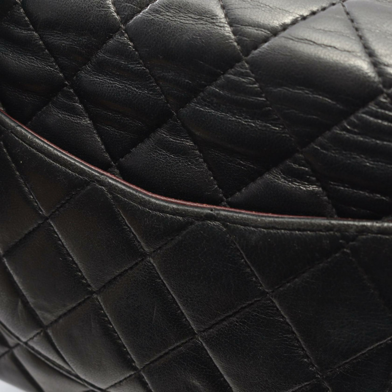 香奈兒 (CHANEL) 迷你絎縫鏈條斜背包 A01115 黑色羊皮二手 CC-13