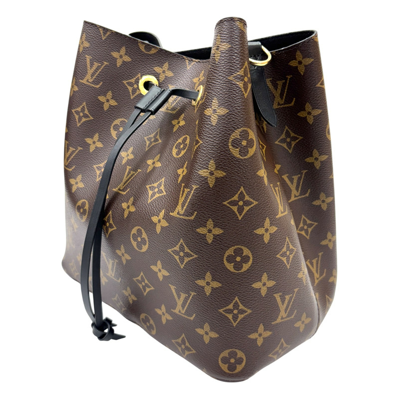 黑色 棕色 原花 帆布 NeoNoe MM 水桶包 肩背包【LOUIS VUITTON LV 路易威登】 M44020-1