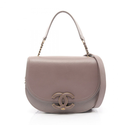 香奈兒 (CHANEL) Matelasse 斜挎單肩包 A93460 皮革灰色二手女士