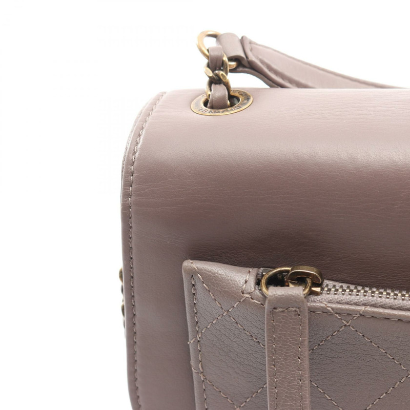 香奈兒 (CHANEL) Matelasse 斜挎單肩包 A93460 皮革灰色二手女士-9