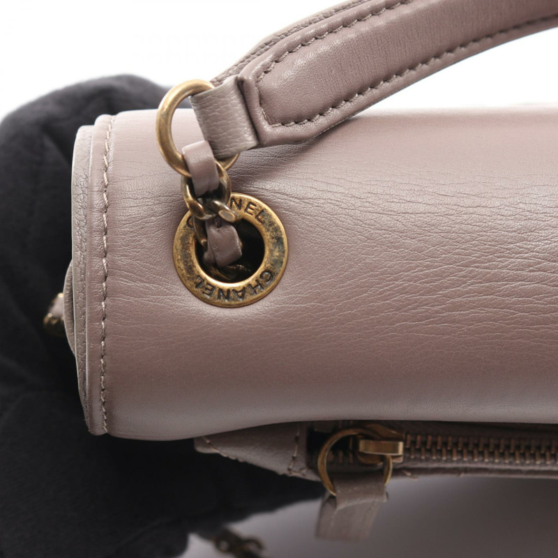 香奈兒 (CHANEL) Matelasse 斜挎單肩包 A93460 皮革灰色二手女士-10