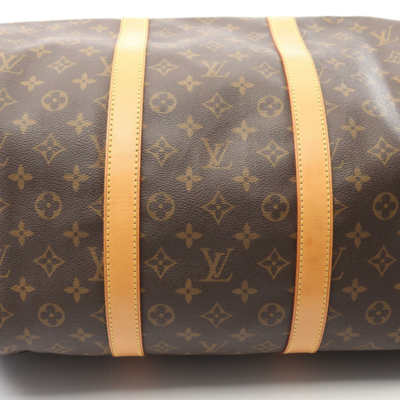 路易威登 Keepall 55 旅行手提包 M41424 Monogram 皮革 棕色 二手-6