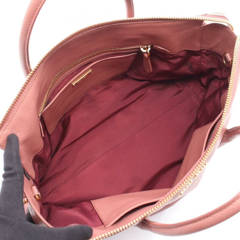Miu Miu MADRAS 單肩斜背包，粉紅色皮革，二手女款-2