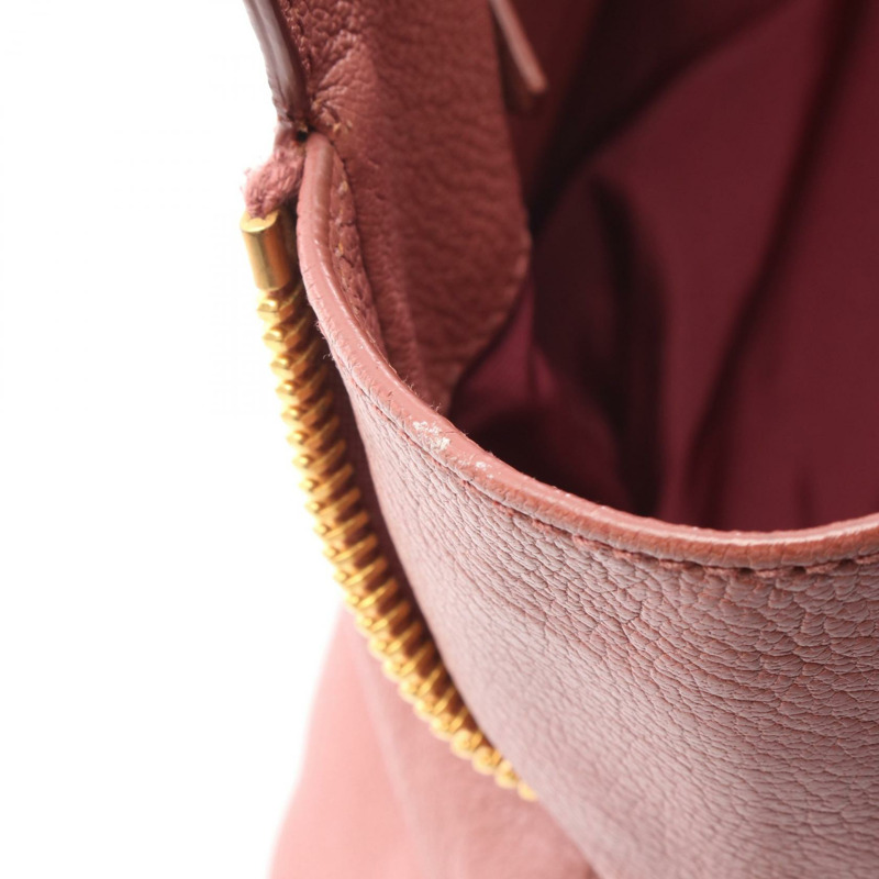 Miu Miu MADRAS 單肩斜背包，粉紅色皮革，二手女款-4