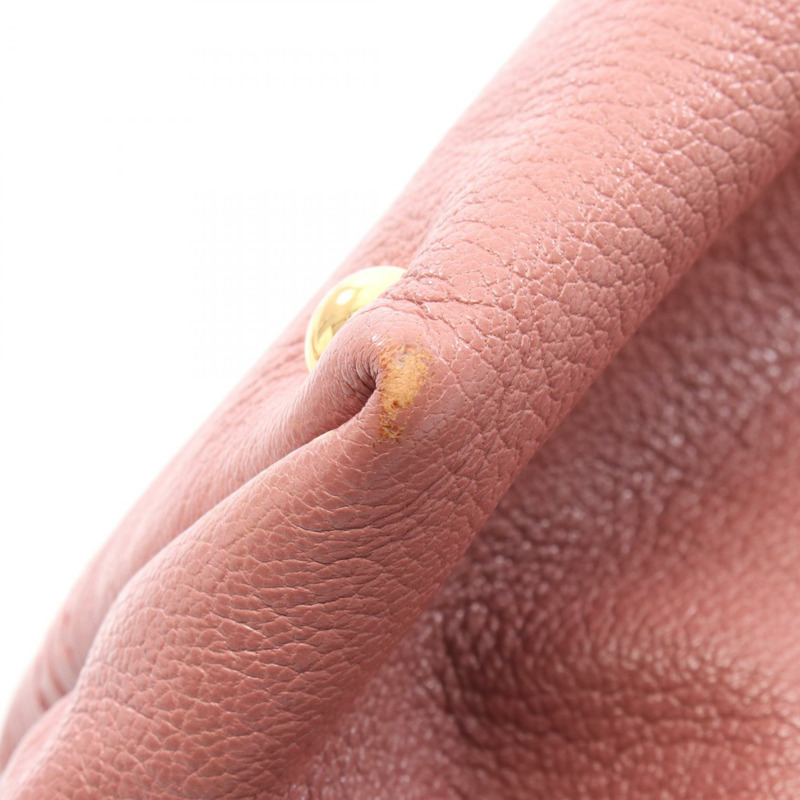 Miu Miu MADRAS 單肩斜背包，粉紅色皮革，二手女款-6