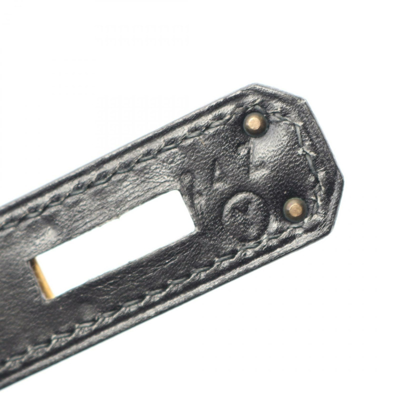 愛馬仕 Kelly 32 單肩手提包 Box 小牛皮 黑色 GHW 二手 Y-4