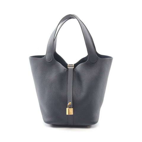 愛馬仕 Picotin Lock MM 手提包 Y Clemence 皮革海軍藍 nuit GHW 二手