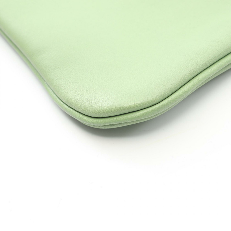 愛馬仕 Sac Aline 迷你肩斜背包，Swift 皮革，綠色，SHW，二手 B-6