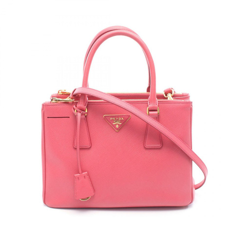 PRADA SAFFIANO LUX Galleria 肩挎斜背包 BN2863 粉紅色皮革 二手