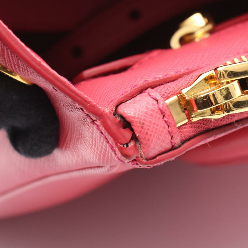 PRADA SAFFIANO LUX Galleria 肩挎斜背包 BN2863 粉紅色皮革 二手-5