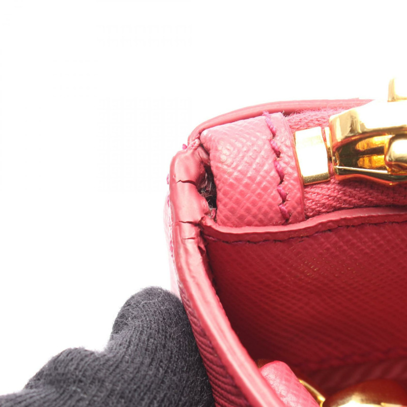 PRADA SAFFIANO LUX Galleria 肩挎斜背包 BN2863 粉紅色皮革 二手-6