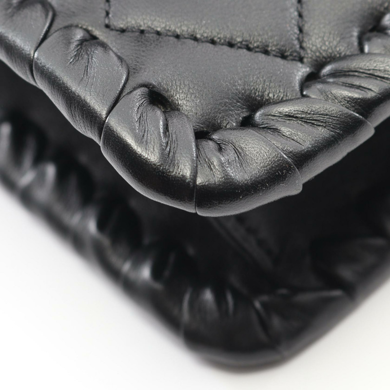 香奈兒 (CHANEL) 絎縫鏈條單背包 AS2496 羊皮黑色金色五金二手女士 CC-5