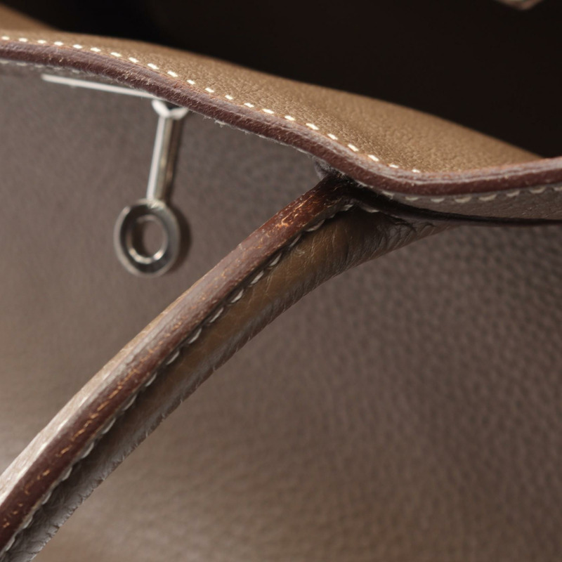 愛馬仕 Birkin 30 手提包 R Taurillon Clemence Etoupe 灰色 二手 女士 SHW-8